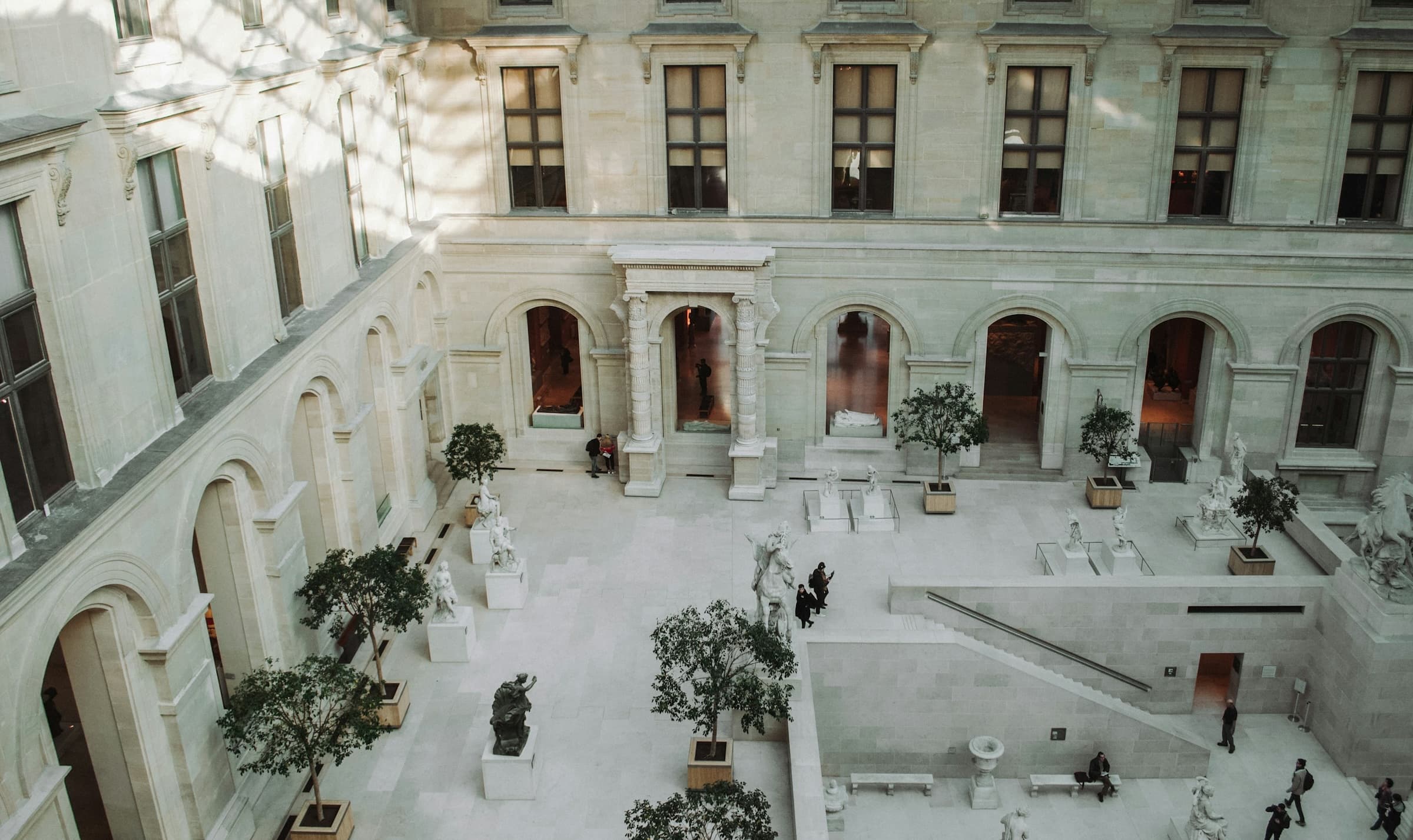 Visitors exploring a museum gallery